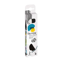 Solo Goya TRITON Acrylic Paint Pens, Black/White, Set of 2