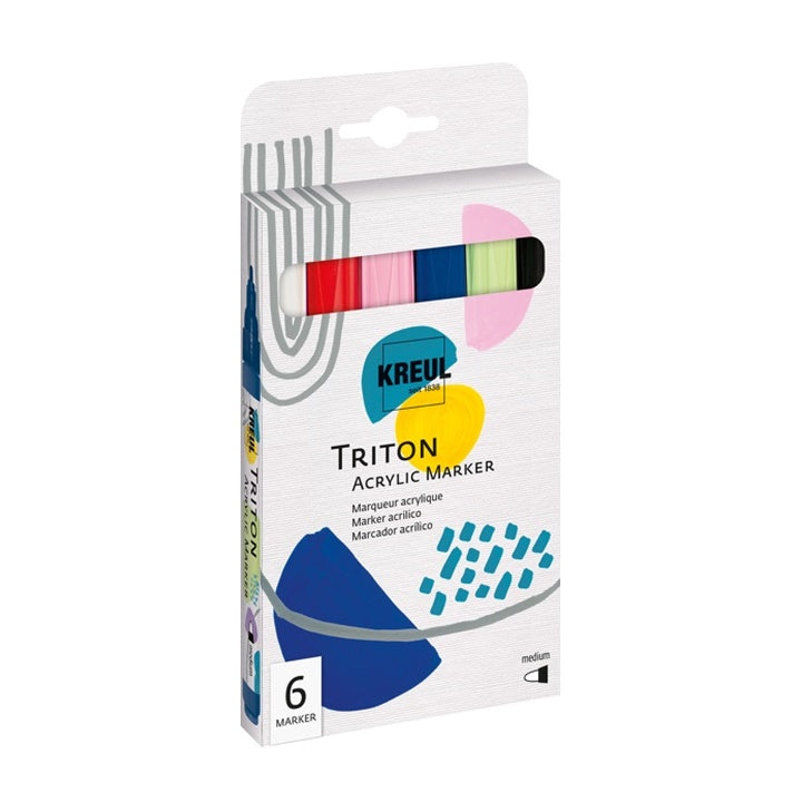 Solo Goya TRITON Acrylic Paint Pens, Medium Set of 6