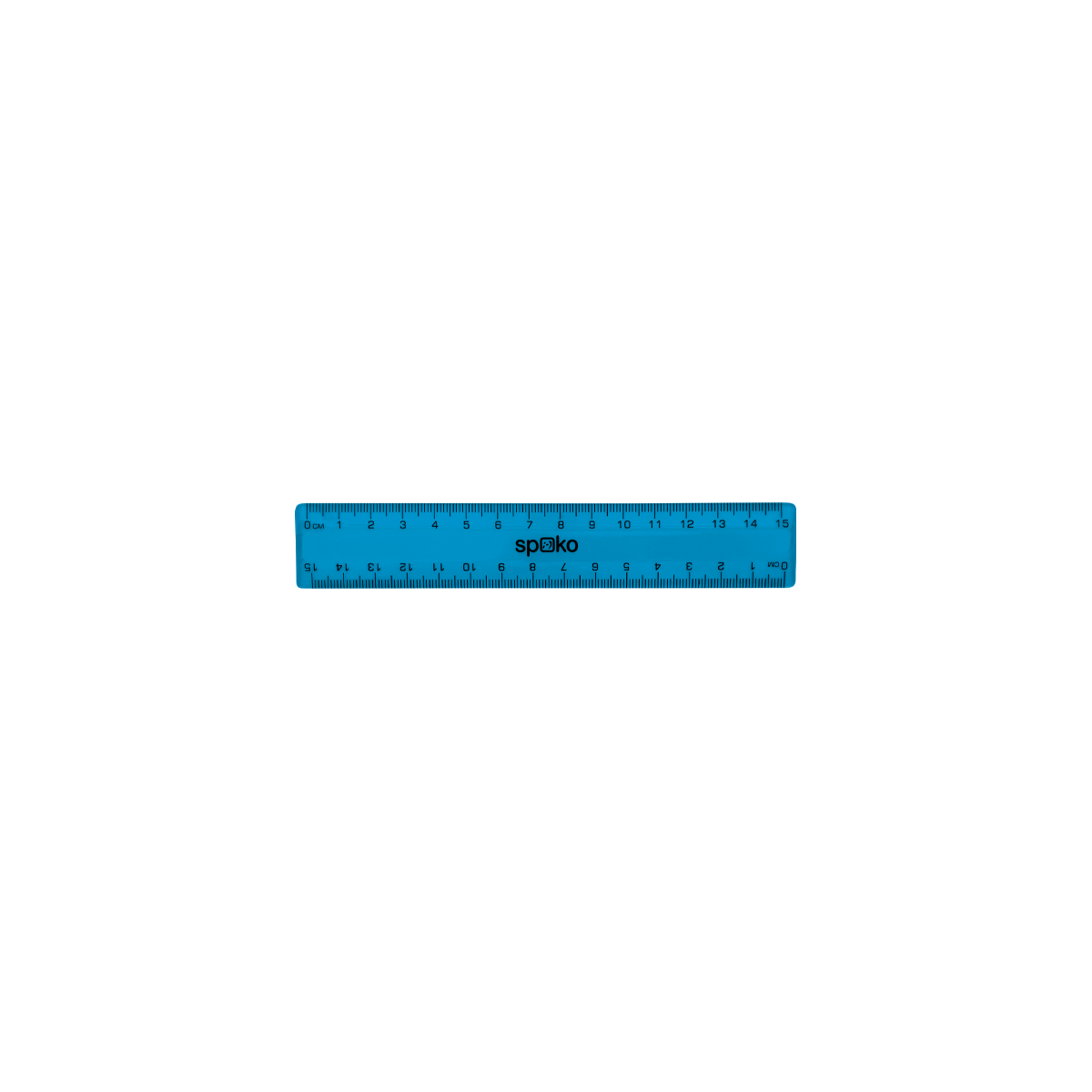 Spoko Flat Ruler 15 cm, Assorted Colors
