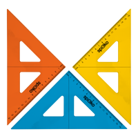 Spoko Set Square with Perpendicular Line, 16 cm – color mix