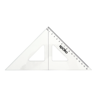 Spoko Set Square with Perpendicular Line, 16 cm – transparent