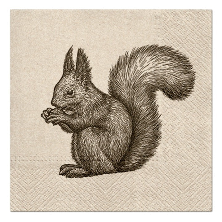 Squirrel Eco Decoupage Napkins - 1 pc