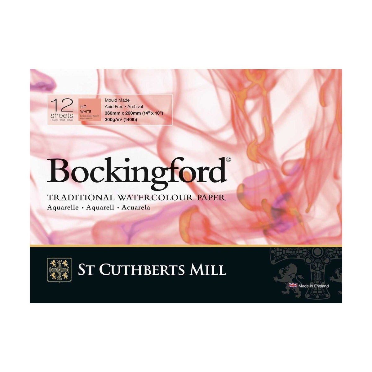 St Cuthberts Mill Bockingford Watercolour Pad HP White 300 g/m² - 12 sheets