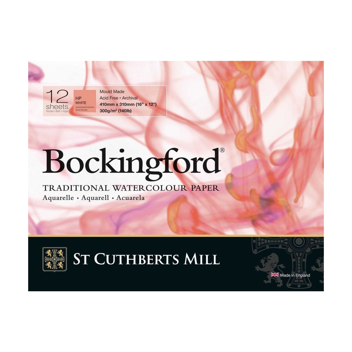 St Cuthberts Mill Bockingford Watercolour Pad HP White 300 g/m² - 12 sheets