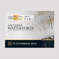 St Cuthberts Mill Saunders Rough Watercolor Paper Block 300 g/m² White 23 x 31 cm - 12 Sheets
