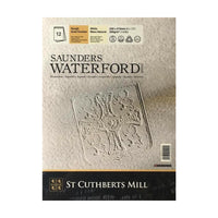 St Cuthberts Mill Saunders Rough Watercolor Paper Block 300 g/m² White 23 x 31 cm - 12 Sheets