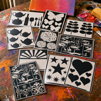Self-Adhesive Stencil, Kitchen Utensils, A5