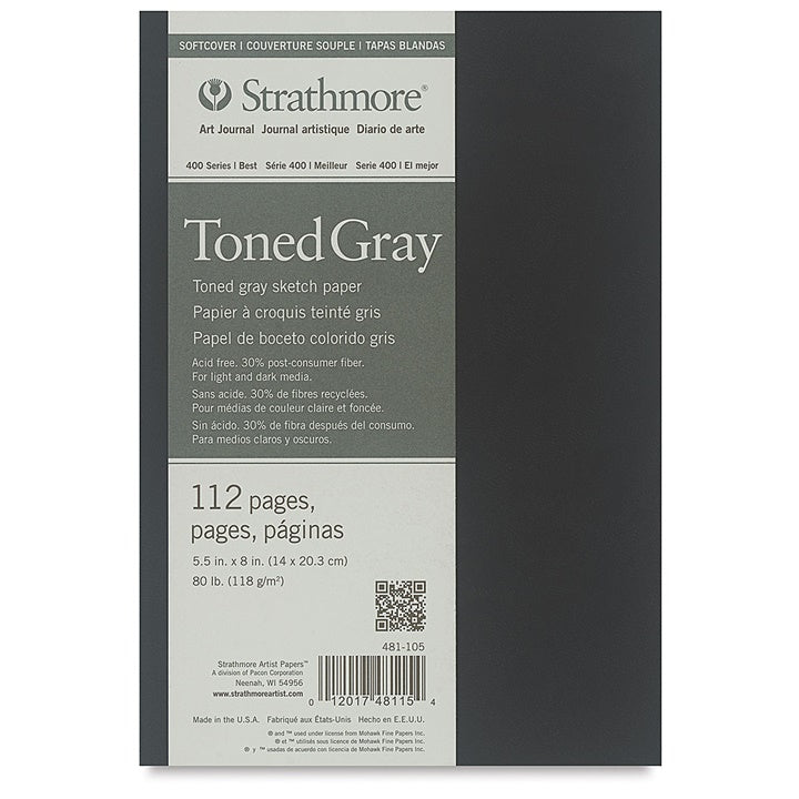 Strathmore Gray Toned Paper Art Journal, Softcover | Various sizes — image 1