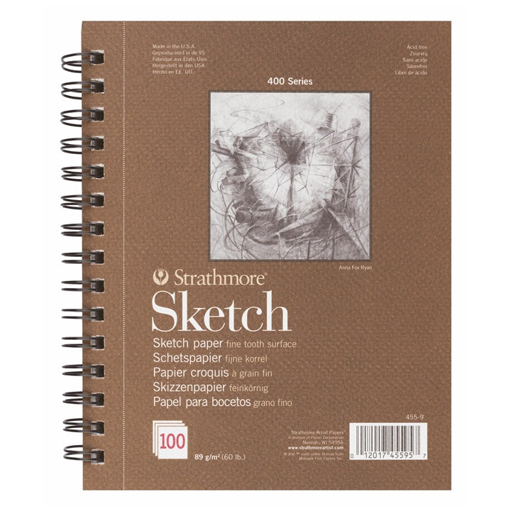 Strathmore Spiral-Bound Sketch Pad, 100 Sheets | various sizes — image 3