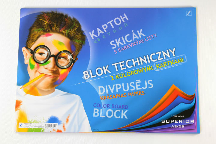 SUPERIOR Color Drawing Paper Pad, A3, 25 Sheets