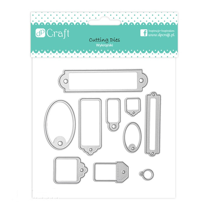 Tags Die-Cutting Templates, Set of 10