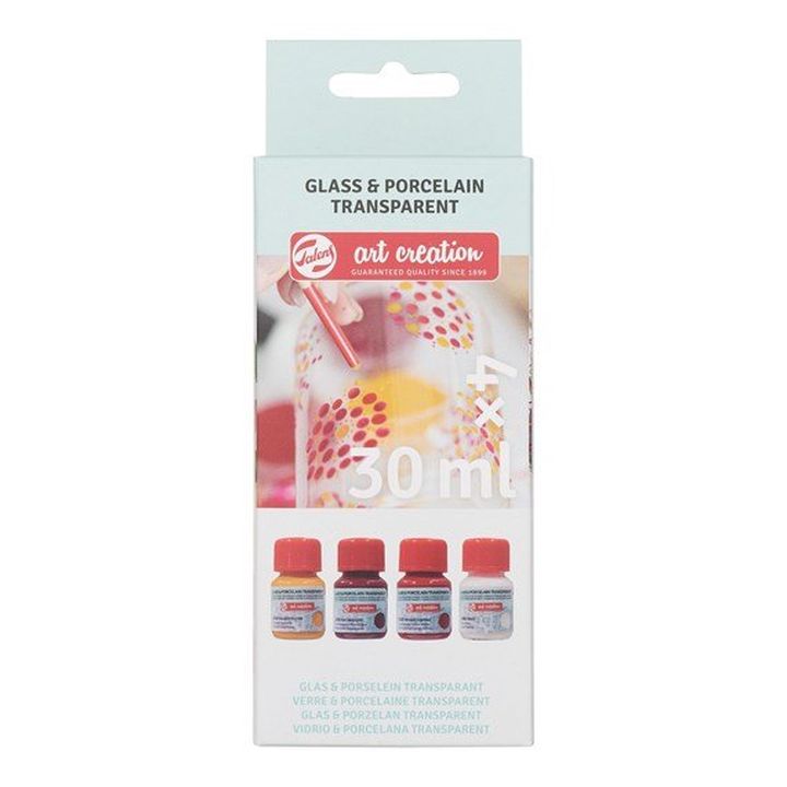 Talens Art Creation Glass and Porcelain Paints Set of 4 x 30 ml