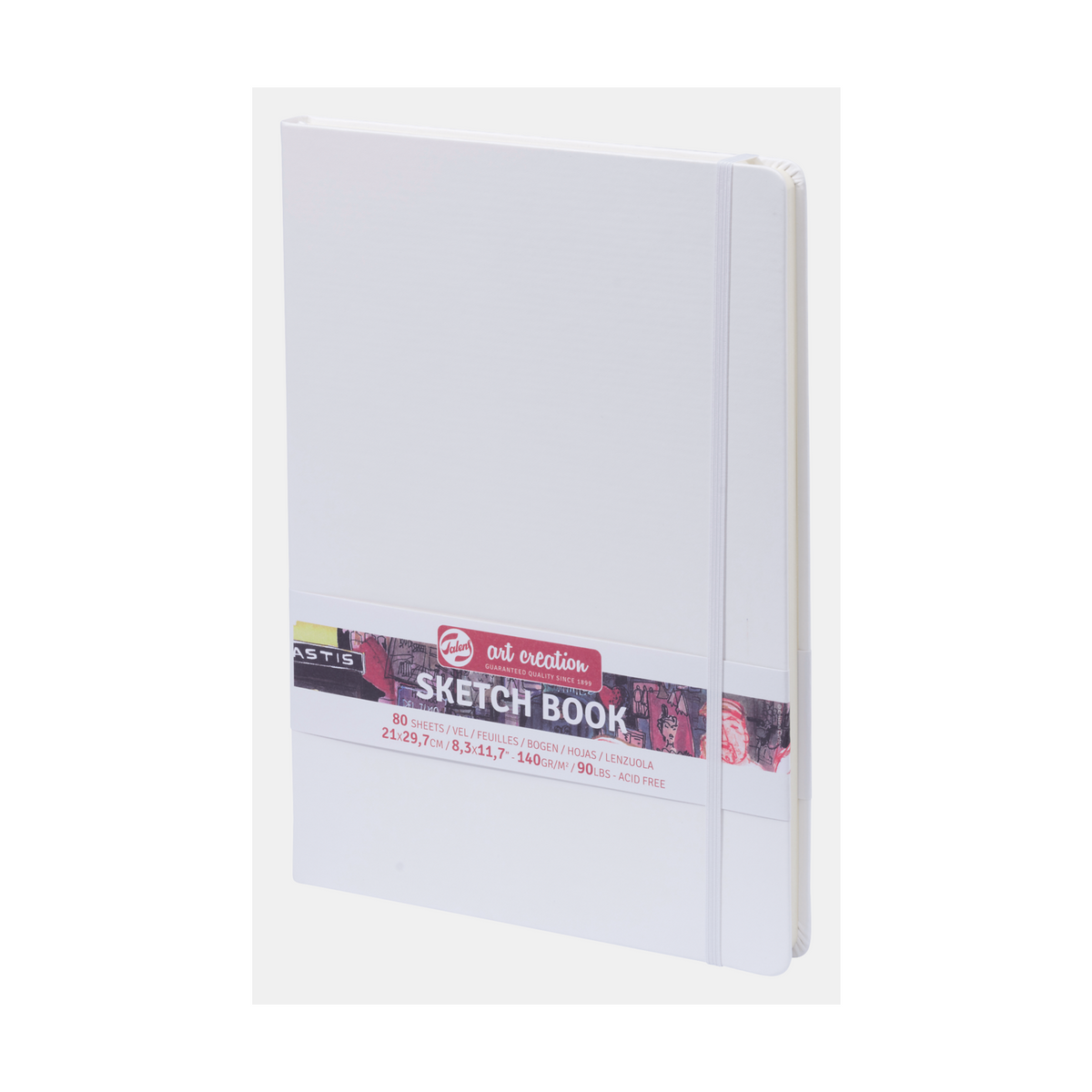 TALENS Art Creation White Sketchbook Pad, 21 x 30 cm, 140 g, 80 Sheets