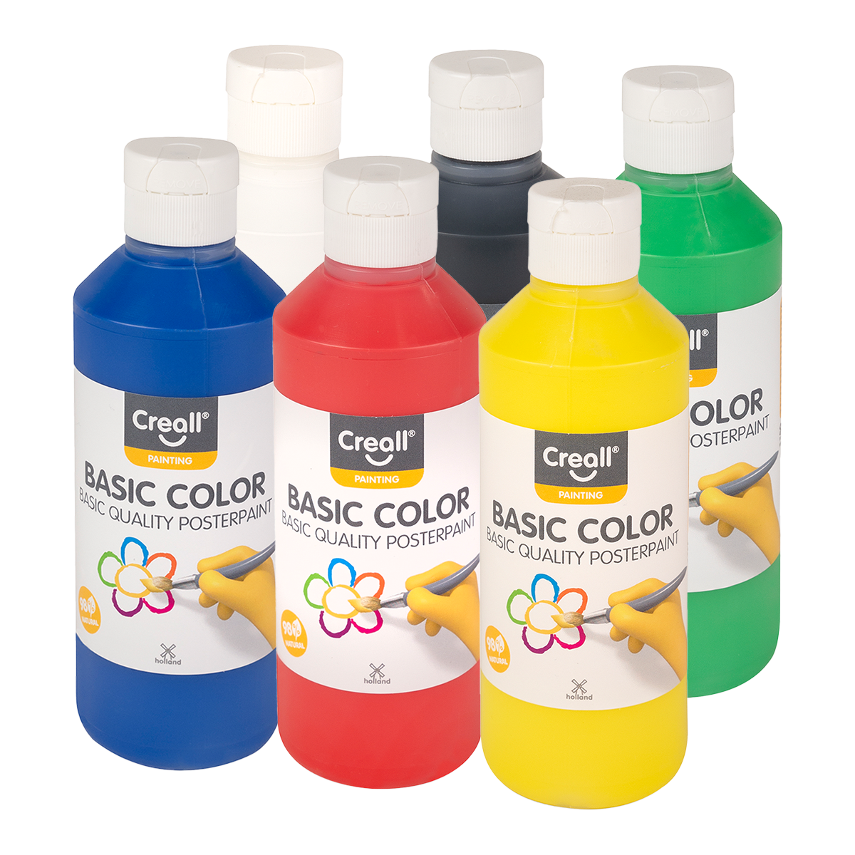 Tempera Paint Set Creall 6 x 250 ml