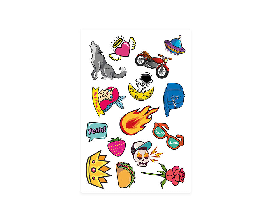 Temporary Tattoos for Kids JOVI Flame - 15 pcs