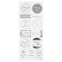 Thank You Silver Stickers