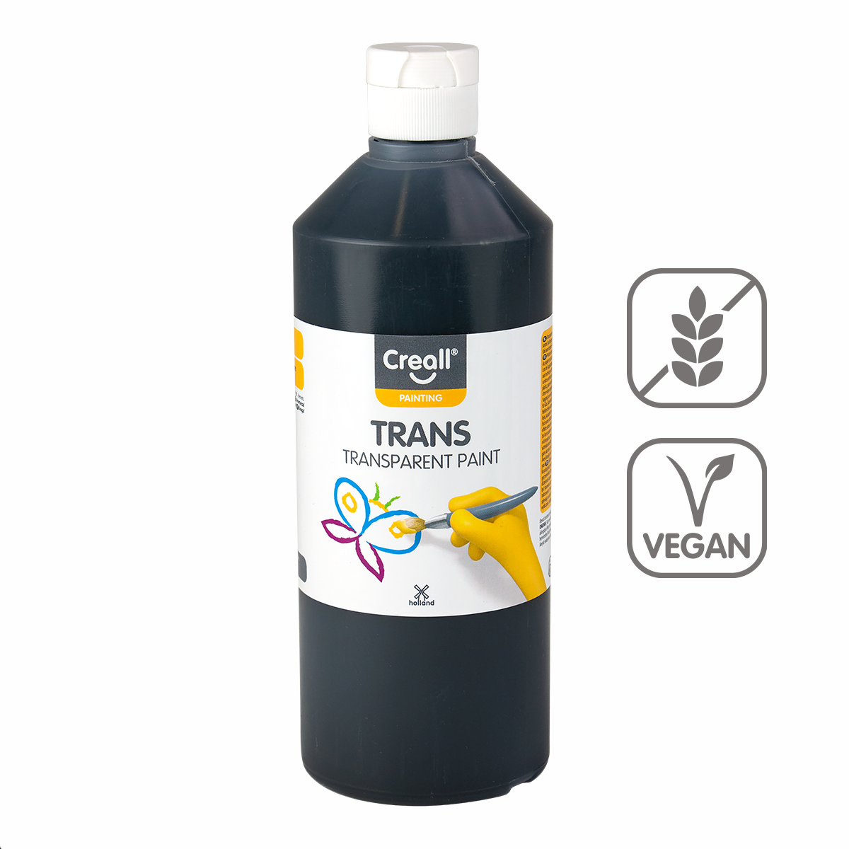 Transparent paint Creall 500 ml – black