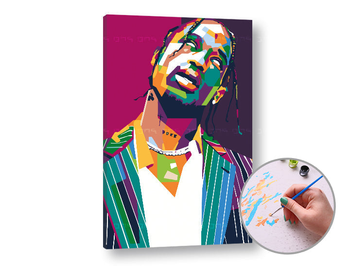 TRAVIS SCOTT Paint by Numbers | Low Difficulty — image 3