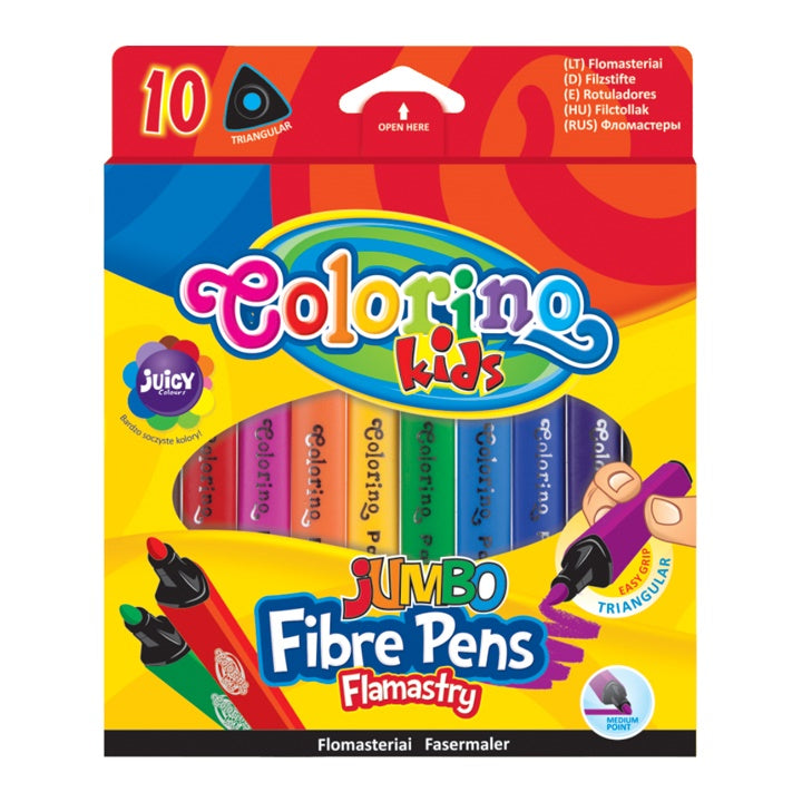 Триъгълни маркери JUMBO Colorino 10 бр. — изображение 1