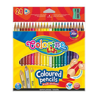 Триъгълни цветни моливи Colorino с острилка, 24 бр. — изображение 1