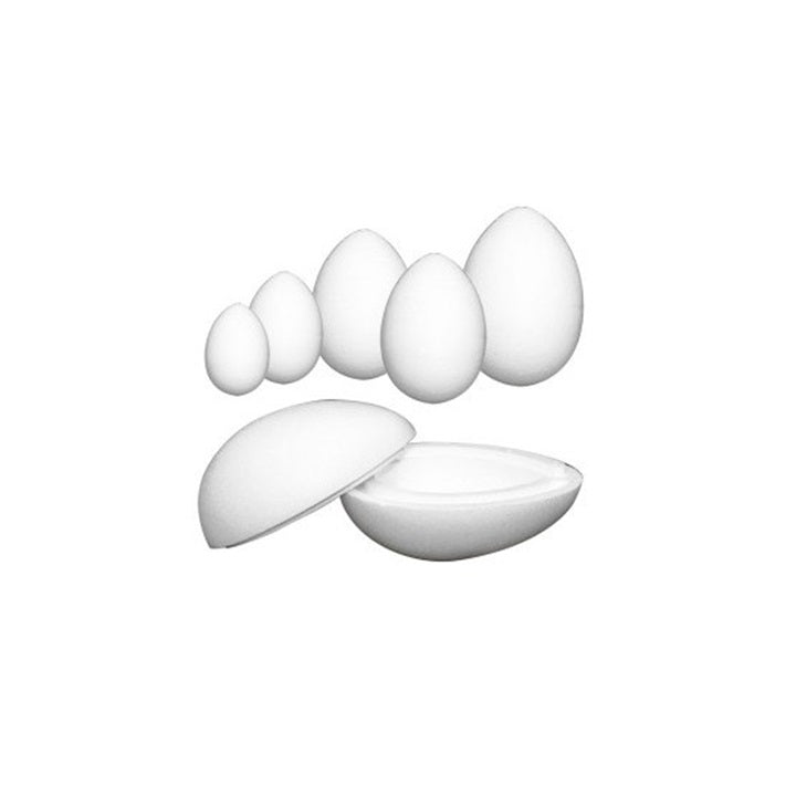 Two-Piece Polystyrene Egg, 15.5 cm