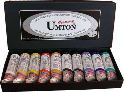 Umton Tempera Paint Set T-90, 10 x 16 ml