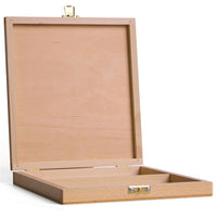 UMTON Wooden Box for Art Supplies 20.5x22.5x3 cm