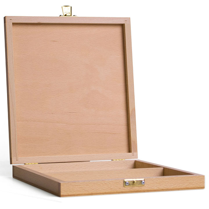 UMTON Wooden Box for Art Supplies 20.5x22.5x3 cm