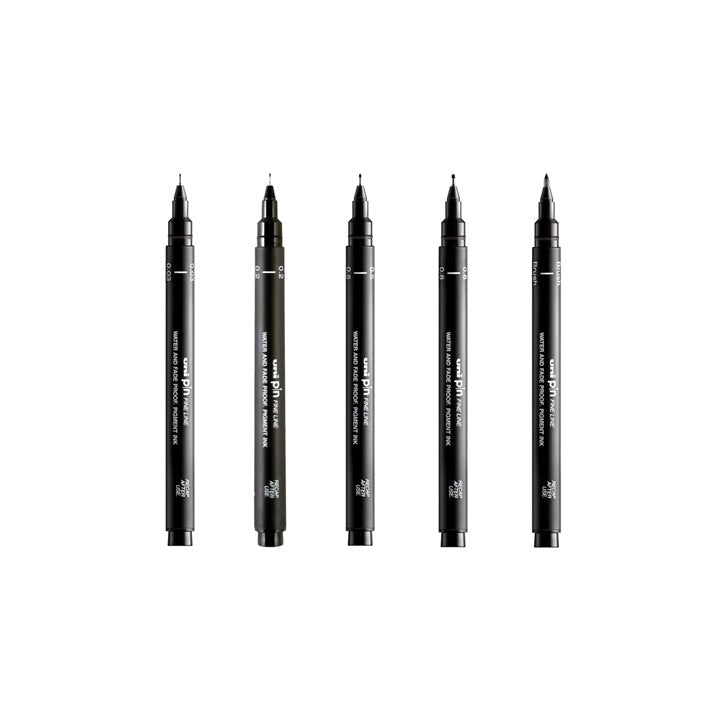 UNI PIN Artist Selection Fineliner Marker Set of 5 — image 2