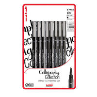 UNI PIN Calligraphy Fineliner Set of 8 — image 1