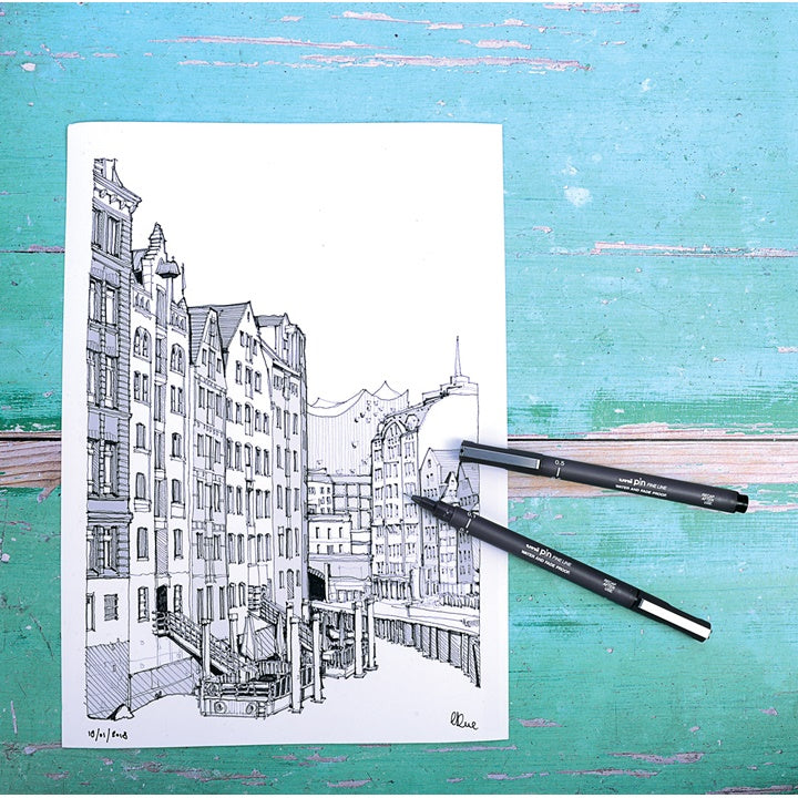 UNI PIN Elegant Tones Fineliner Marker Set of 5, image 3