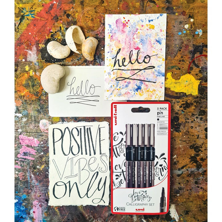 UNI PIN Fineliner Marker Set for Love Lettering, Set of 5 - image 4