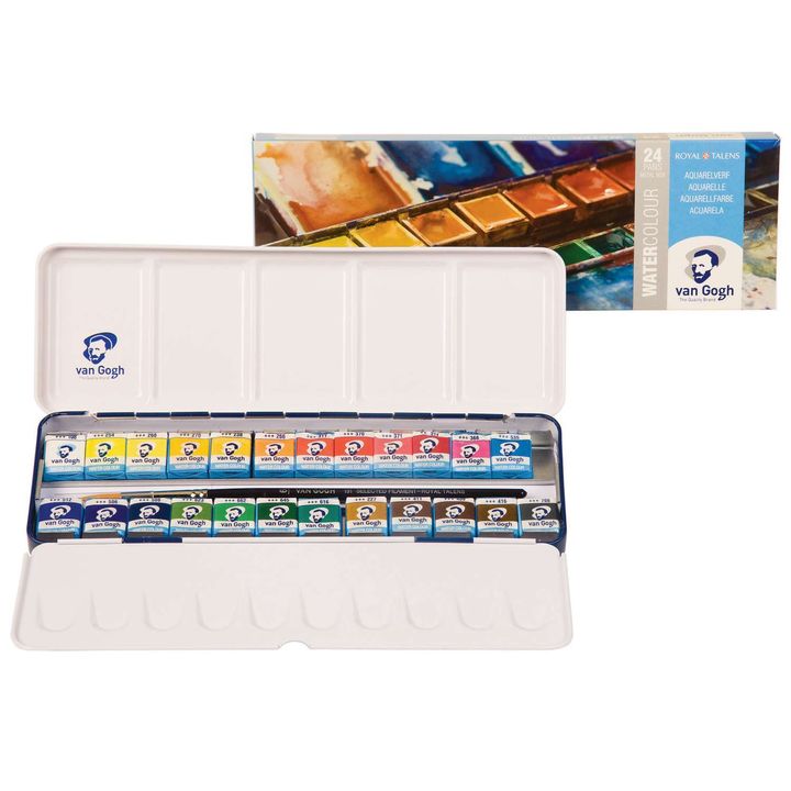 Van Gogh Watercolor Paints in a Metal Tin | various sets, image 1