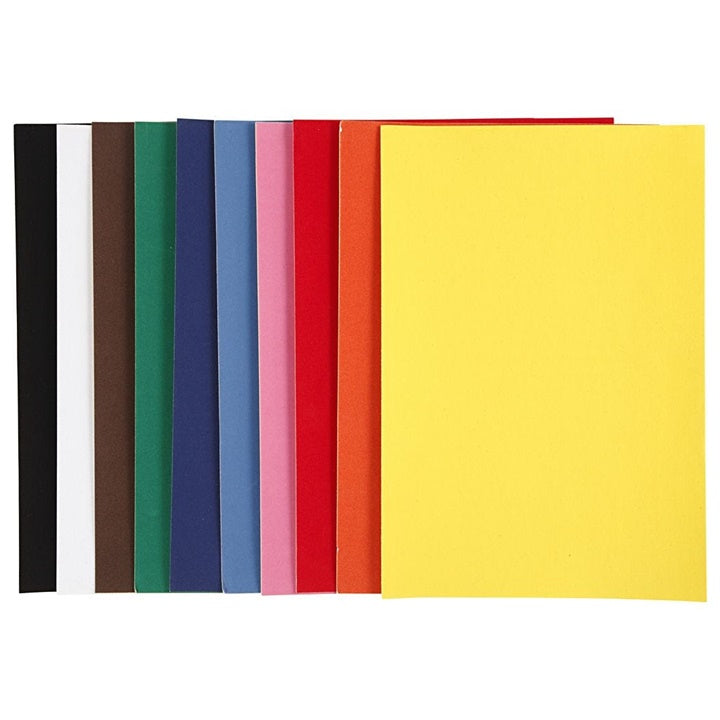 Velour Paper A4, Various Colors, Set of 10