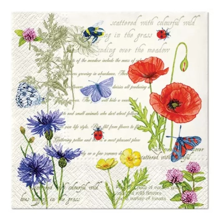 Vintage Summer Decoupage Napkins - 1 pc