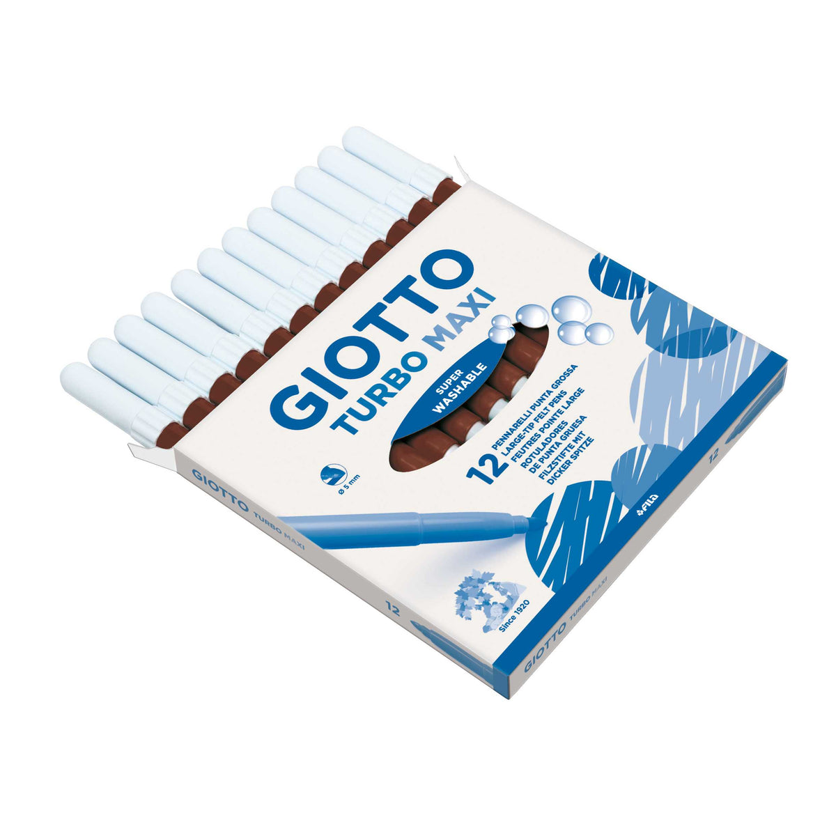 Washable Broad Felt-Tip Pens GIOTTO Turbo Maxi 5 mm – brown