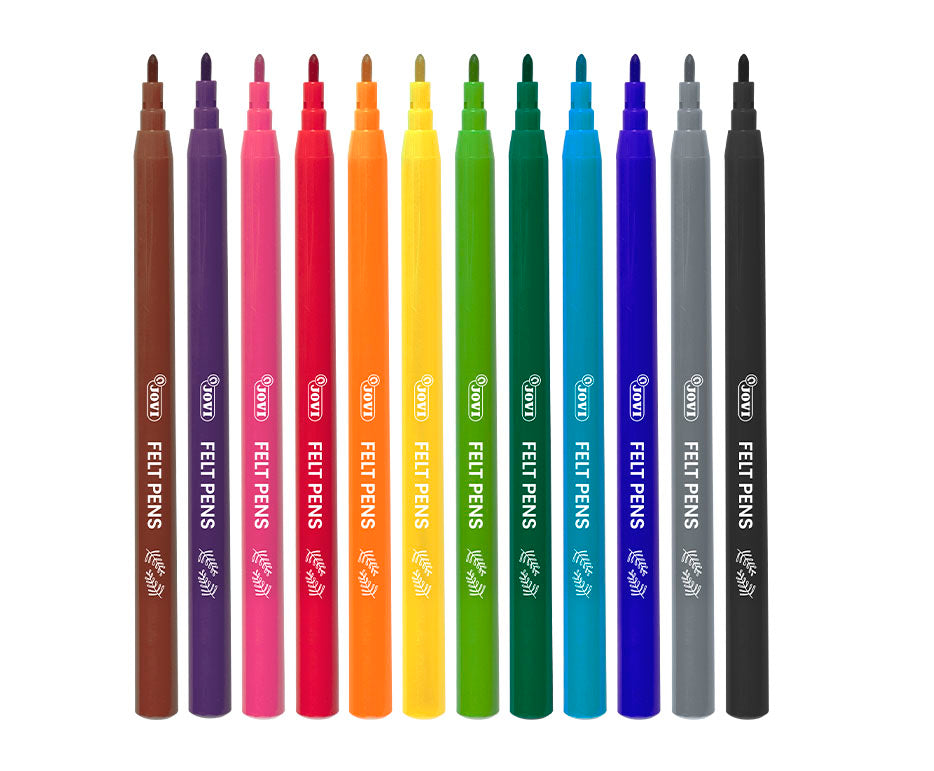 Washable Fine Tip Markers JOVI - 12 pcs