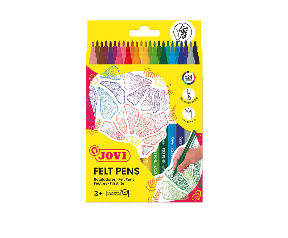 Washable Fine Tip Markers JOVI - 24 pcs