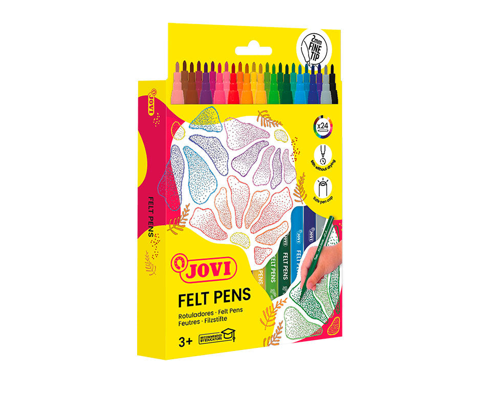 Washable Fine Tip Markers JOVI - 24 pcs