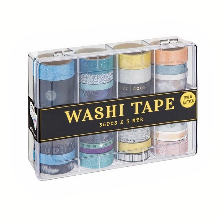 Washi Tape Set of 36 x 3 m / Dark Tones