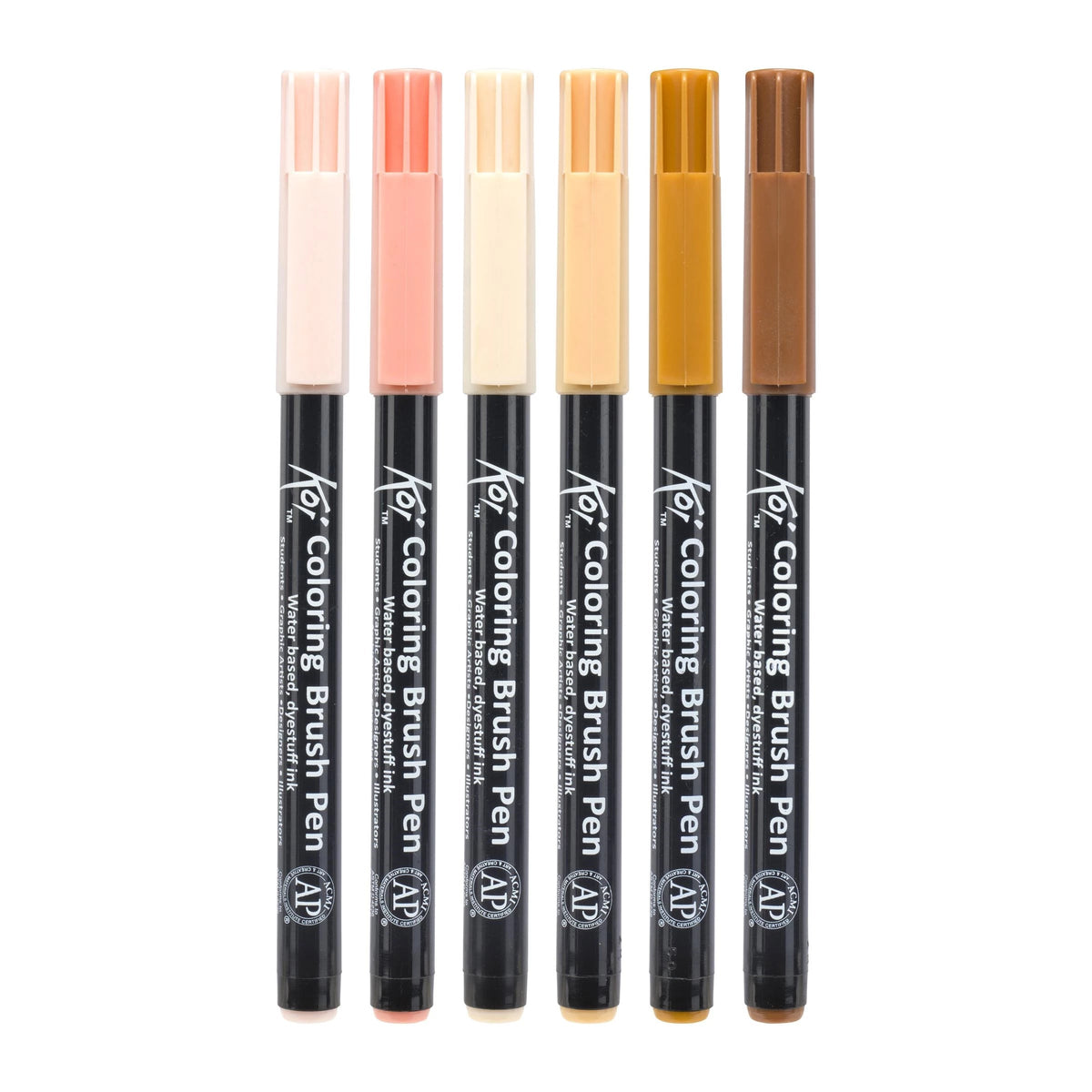Watercolor Brush Pens SAKURA Koi Portrait / set of 6 pcs