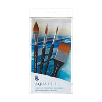 Watercolor Brush Set PRINCETON Aqua Elite – Synthetic Kolinsky Sable, 4 pcs