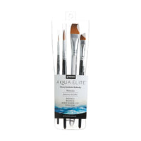 Watercolor Brush Set PRINCETON Aqua Elite - Synthetic Kolinsky Sable, 4-Piece Set