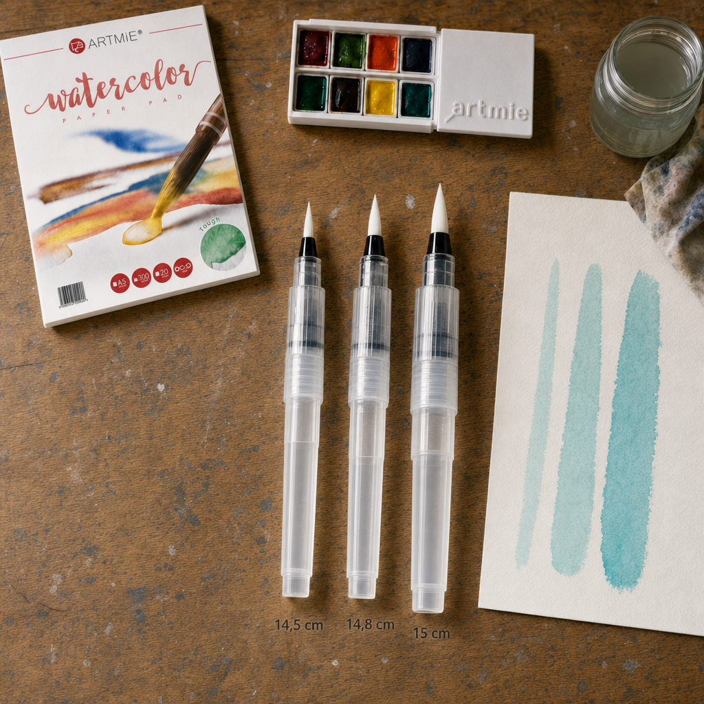 Watercolor Brush with Water Reservoir, 14.5–15 cm