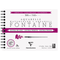 Watercolor pad CLAIREFONTAINE Fontaine CP Extra White 300 g 18 x 24 cm - 12 sheets