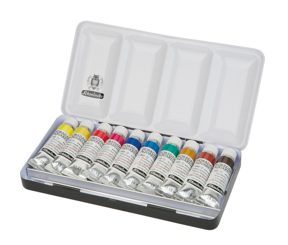 Watercolor paint set Schmincke HORADAM in metal box 10 x 15 ml