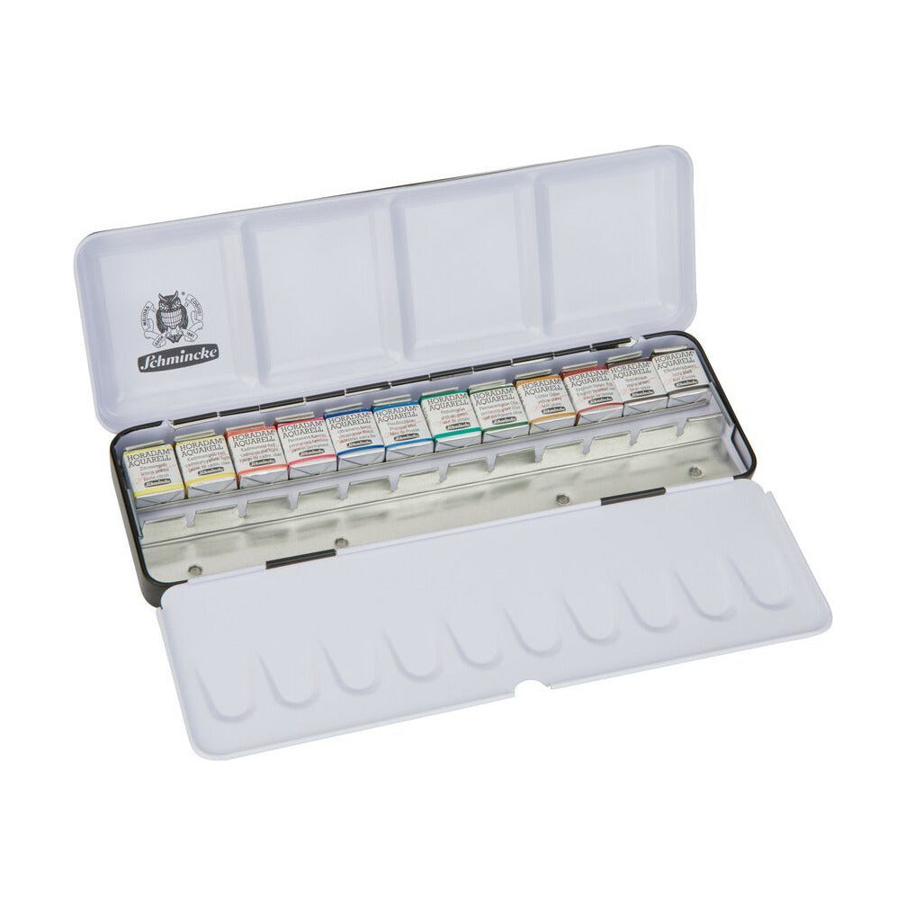 Watercolor Paint Set Schmincke HORADAM in Metal Tin - 12 x 1/2 Pans