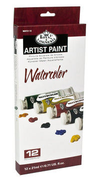 Watercolor Paints Set of 12 x 21 ml in a Paper Box