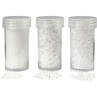 White Glitter Set of 3