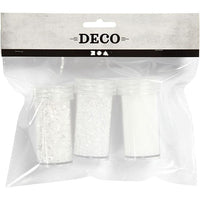 White Glitter Set of 3